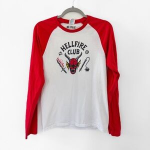 Stranger Things Hellfire Club Long Sleeve Graphic T-Shirt – Size Small